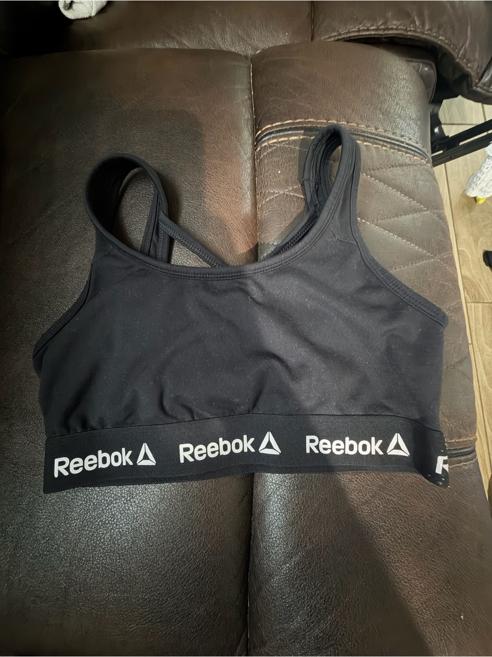 Reebok Black Women's sports bra  with Logo Band